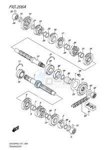 GSX-250 RA drawing TRANSMISSION