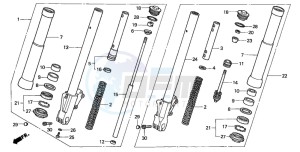 VTX1800C1 drawing FRONT FORK