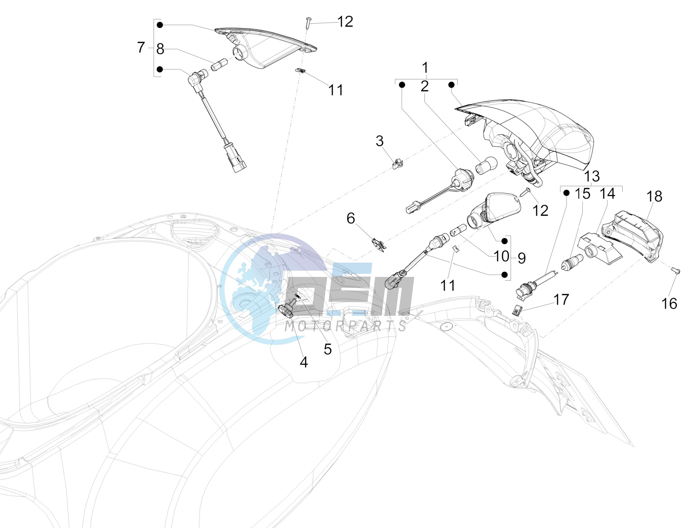 Rear headlamps - Turn signal lamps