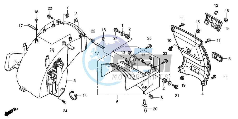 REAR FENDER (2) (6-BR) (7 /8-BR,KO,2U)