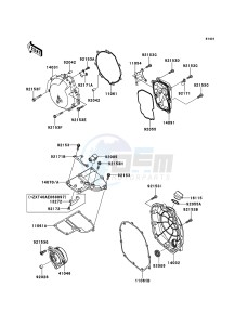 1400GTR_ABS ZG1400CDF FR GB XX (EU ME A(FRICA) drawing Engine Cover(s)