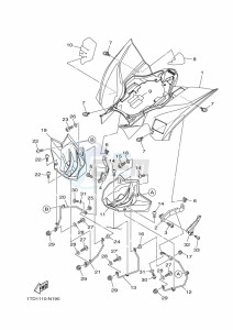 YFZ450R (BKD5) drawing REAR FENDER