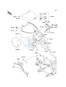 KVF700 D [PRAIRIE 700 4X4 TEAM GREEN SPECIAL EDITION] (D1) D1 drawing SIDE COVERS