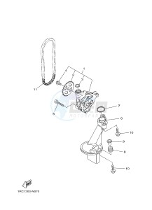 MT09 900 (1RCC) drawing OIL PUMP