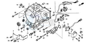 TRX250TE FOURTRAX ES drawing REAR CRANKCASE COVER