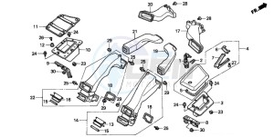 GL1500A GOLDWING ASPENCADE drawing AIR DUCT