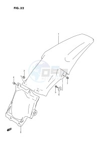 RM250 (E3) drawing REAR FENDER