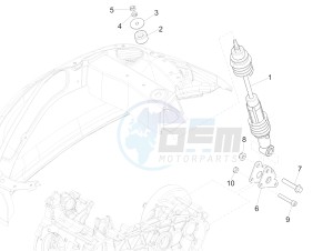 SPRINT 150 4T 3V IGET ABS E4 (NAFTA) drawing Rear suspension - Shock absorber/s