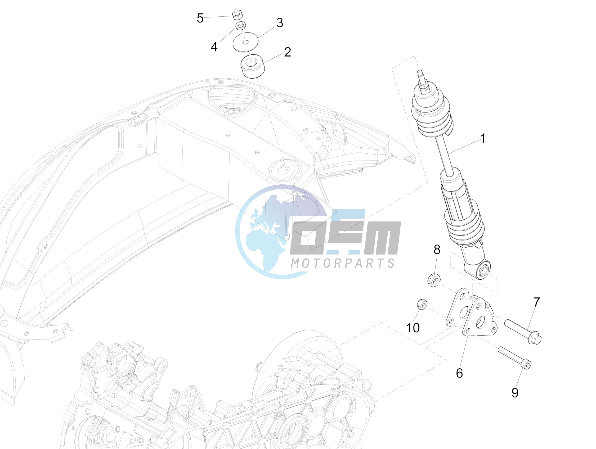 Rear suspension - Shock absorber/s