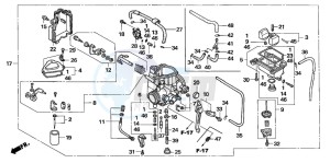 TRX400EX SPORTRAX 400 EX drawing CARBURETOR