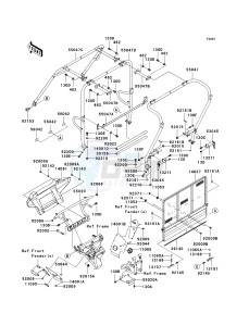 KAF 950 G [MULE 4010 TRANS4X4 DIESEL] (G9F-GAF) G9F drawing GUARDS_CAB FRAME