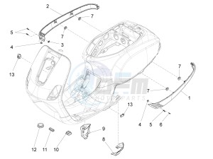 S 125 4T 3V ie drawing Side cover - Spoiler