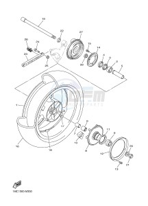 FJR1300A FJR1300-A FJR1300A ABS (B888) drawing REAR WHEEL