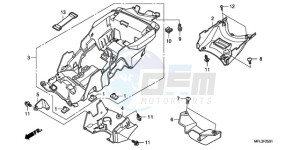 CBR1000RA9 U / ABS drawing REAR FENDER (CBR1000RA)