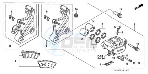 NT700VA F drawing REAR BRAKE CALIPER