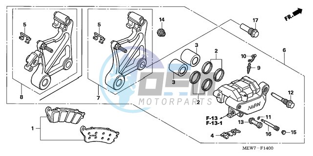 REAR BRAKE CALIPER