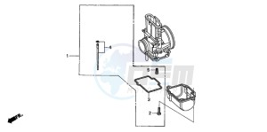 CR250R drawing CARBURETOR OPTIONAL PARTS KIT (CR250R2,3)