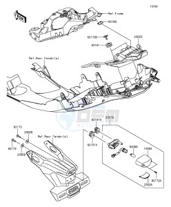 NINJA ZX-10R ABS ZX1000SGFB XX (EU ME A(FRICA) drawing Taillight(s)