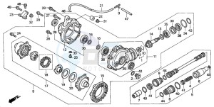 TRX350FE FOURTRAX 350 4X4ES drawing FRONT FINAL GEAR