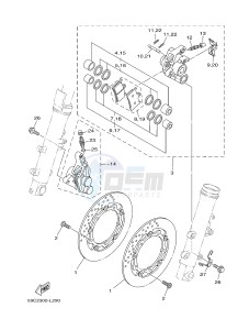 XP500A T-MAX T-MAX 500 (59CR) drawing FRONT BRAKE CALIPER