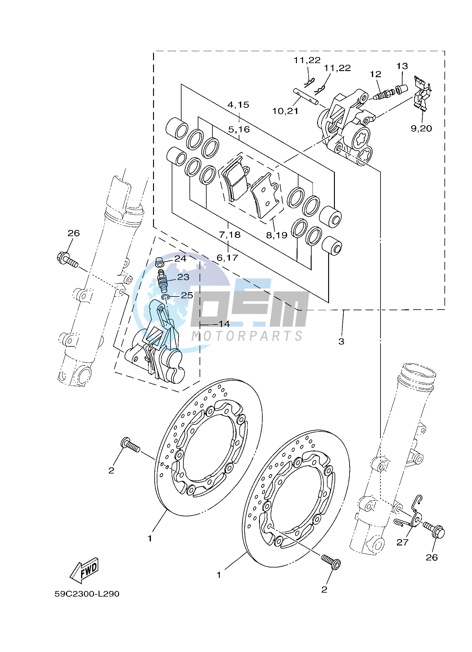 FRONT BRAKE CALIPER