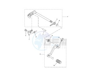 WR R 125 drawing SHIFT SHAFT