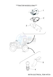 YFM700FWAD GRIZZLY 700 EPS (BFEG) drawing WVTA ELECTRICAL, TOW HITCH