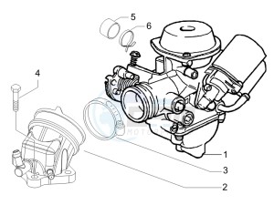 Beverly 250 (USA) USA drawing Carburettor assembly - Union pipe