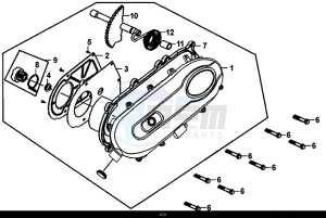 ALLO 50 (45 KM/H) (AJ05WA-EU) (L8-M0) drawing L. CRANK CASE COVER