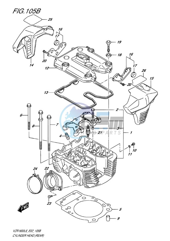 CYLINDER HEAD (REAR)