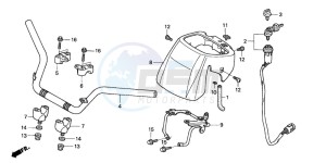 TRX350FE FOURTRAX ES drawing HANDLE PIPE