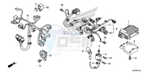 SH125ADD SH125i UK - (E) drawing SUB HARNESS/ IGNITION COIL