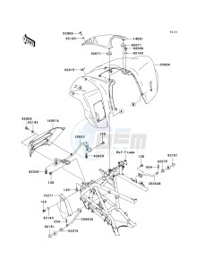 KSV 700 C [KFX700] (C6F) C6F drawing FRONT FENDER-- S- -