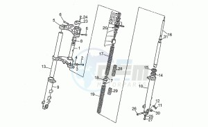 California III 1000 Carburatori Carenato Carburatori Carenato drawing Front fork