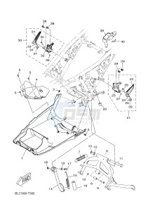 YP125RA X-MAX 125 ABS POLICE BELGIUM drawing STAND & FOOTREST