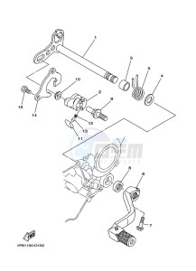 YZ250X (BF1H) drawing SHIFT SHAFT