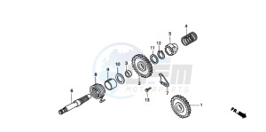 CR80R drawing KICK STARTER SPINDLE