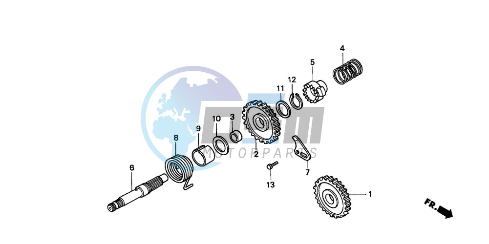 KICK STARTER SPINDLE