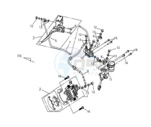 QUAD LANDER 300S drawing REAR BRAKE CALIPER / BRAKE MOUNT