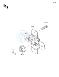 BRUTE FORCE 750 4x4i EPS KVF750GFF EU drawing Rear Hub