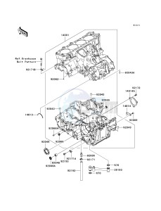 KRF 750 F [TERYX 750 4X4 NRA OUTDOORS] (F8F) C8F drawing CRANKCASE