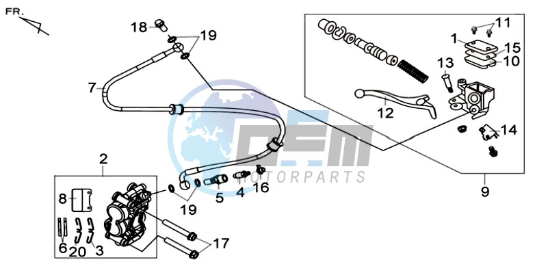 BRAKE CALIPER FOR / BRAKE LEVER / BRAKE LINES