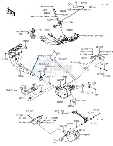 NINJA ZX-10R ZX1000SHF XX (EU ME A(FRICA) drawing Muffler(s)