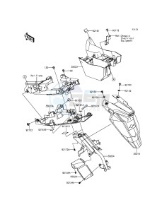 ER-6N_ABS ER650FCF XX (EU ME A(FRICA) drawing Rear Fender(s)