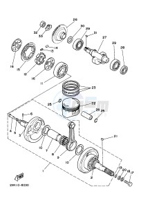 YFM350 YFM35RB RAPTOR 350 (1BS8 1BS7) drawing CRANKSHAFT & PISTON