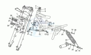 California III 1000 Carburatori Carburatori drawing Front/rear shock absorber