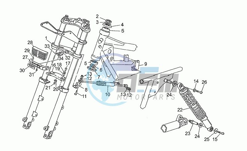 Front/rear shock absorber