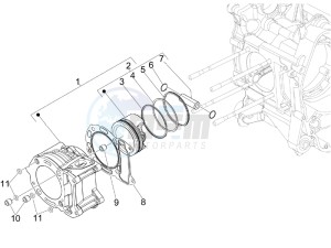 GTS 300 ie (EMEA, APAC) drawing Cylinder-piston-wrist pin unit