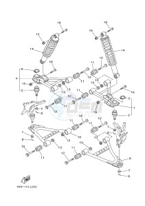 YFM350FWA YFM35FGB GRIZZLY 350 4WD (1NS3 1NS3 1NS4) drawing FRONT SUSPENSION & WHEEL