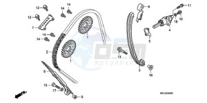 CBR1000RR9 UK - (E / MKH MME TRI) drawing CAM CHAIN/TENSIONER